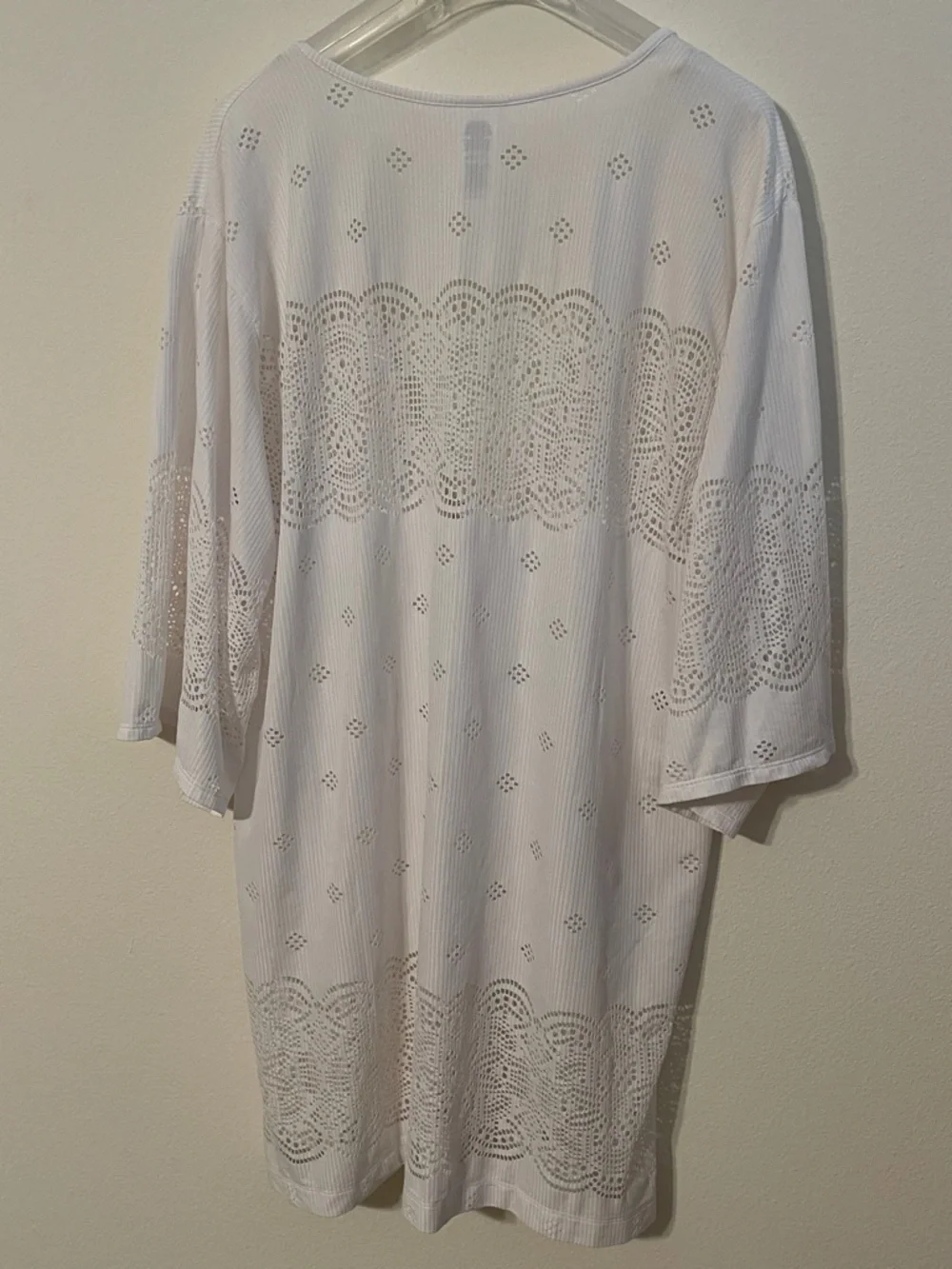 Dotti Beach Cover-Up White V-Neck Tie-Front
